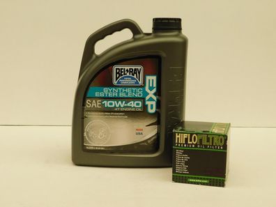 Bel-Ray Ölwechselset EXP 10W-40 teilsynthetisch plus Hiflo Ölfilter