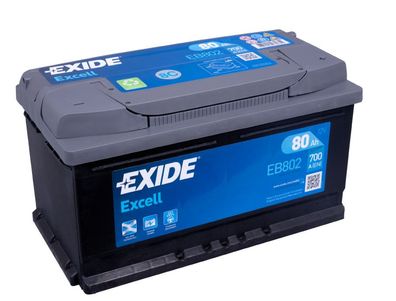 EB802 Exide Excell Starterbatterien Autobatterie 12V/80Ah 700A