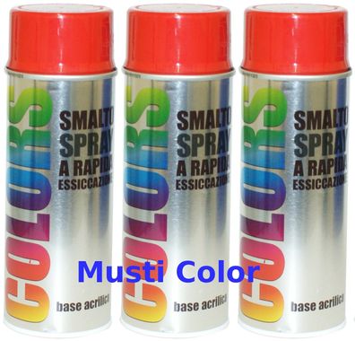 3x400ml Dupli Color Lackspray Spraydose Sprühlack Spraylack Farbe Feuerrot RAL 3000
