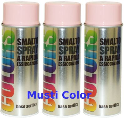 3x400ml Dupli Color Lackspray Spraydose Sprühlack Spraylack Farbe Hellrosa RAL 3015