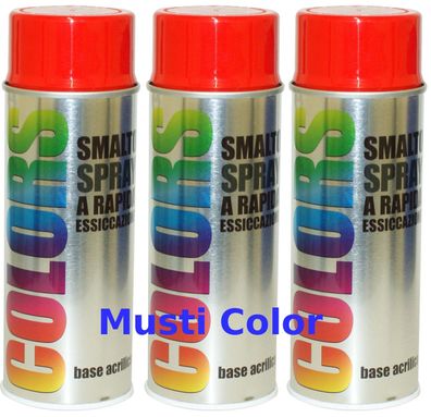 3x400ml Dupli Color Lackspray Spraydose Spraylack Farbe Verkehrsrot RAL 3020