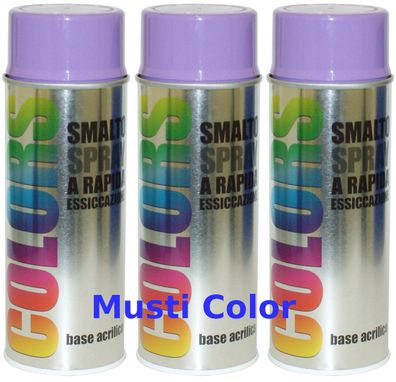 3x400ml Dupli Color Lackspray Spraydose Sprühlack Spraylack Farbe Blaulila RAL 4005