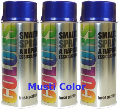 3x400ml Dupli Color Lackspray Spraydose Spraylack Farbe Verkehrsblau RAL 5017