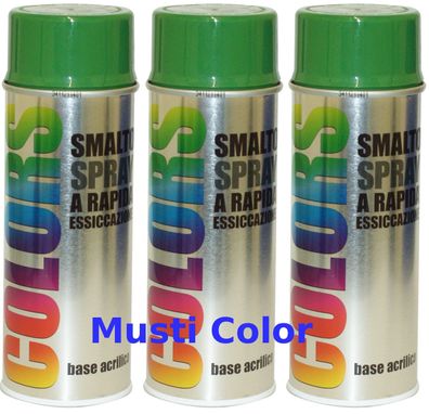 3x400ml Dupli Color Lackspray Spraydose Sprühlack Spraylack Farbe Laubgrün RAL 6002