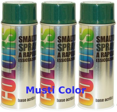 3x400ml Dupli Color Lackspray Spraydose Sprühlack Spraylack Farbe Moosgrün RAL 6005