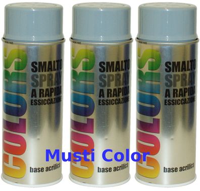 3x400ml Dupli Color Lackspray Spraydose Sprühlack Spraylack Farbe Silbergrau RAL 7001