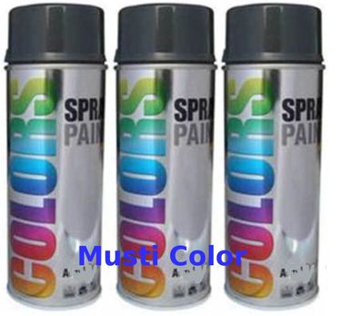 3x400ml Dupli Color Lackspray Spraydose Spraylack Farbe Graphitgrau RAL 7024