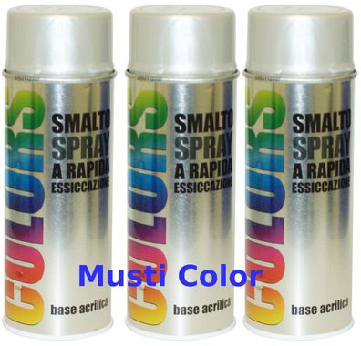 3x400ml Dupli Color Lackspray Spraydose Spraylack Farbe Weißaluminium RAL 9006