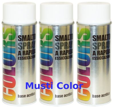 3x400ml Dupli Color Lackspray Spraydose Sprühlack Spraylack Farbe Reinweiß RAL 9010