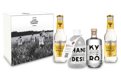 Kyrö Gin 0,5L (46,3% Vol) + Kyrö Hand Desi. mit 2x Fever Tree Tonic Water 0,2L