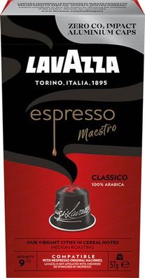 Lavazza Espresso Maestro Classico 9, Nespresso-kompatibel, 10 Aluminium-Kaffeeka