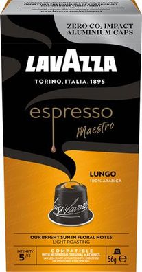 Lavazza Espresso Maestro Lungo 5, Nespresso-kompatibel, 10 Aluminium-Kaffeekapse