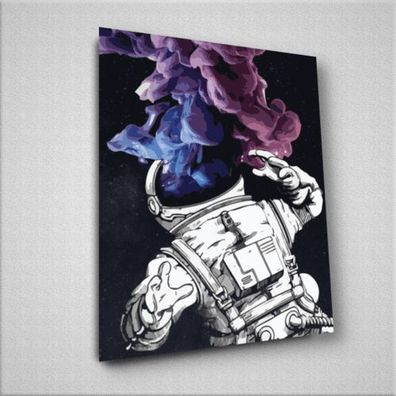 Schönes, modernes Deko Bild auf Leinwand gedruckt - Astronaut - Brillante Farben