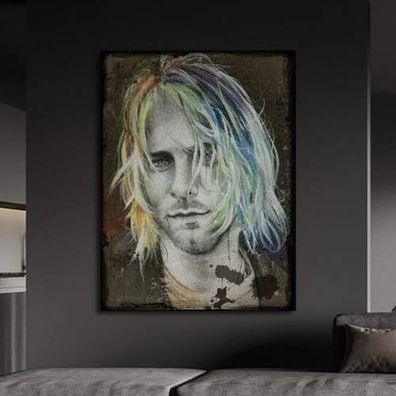 Wandbild - Cobain - Deko - Kunstdrucke - XXL - Geschenkidee - Aufhängefertig