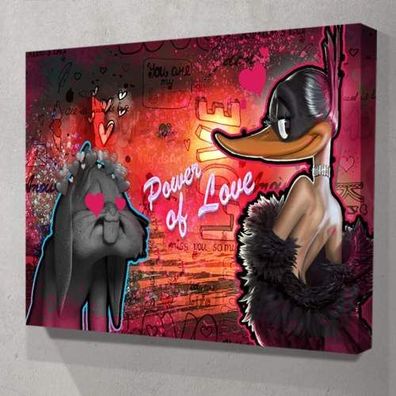 Power of Love Comic Pop Art Kunstwerk - Leinwandbild - XXL Deko Kunstdruck