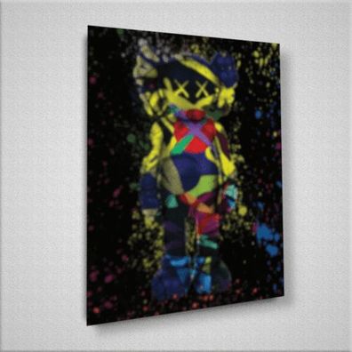 Abstraktes Wandbild auf Leinwand - Aufhängefertig - Brillante Farben - XXL - Deko