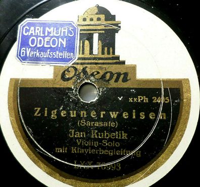 Jan Kubelik "Zapateado (Sarasate) / Zigeunerweisen (Sarasate)" Odeon 78rpm 12"