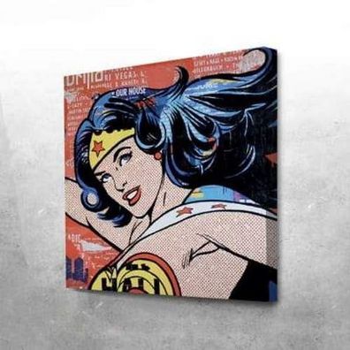 Bild - Wonder Woman - Leinwand - Deko - Kunstdruck - XXL - Geschenkidee