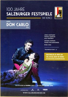 Don Carlo - 100 Jahre Salzburger Festspiele - Original Kino-Plakat A3 - Poster