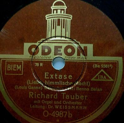Richard TAUBER "Berceuse de Jocelyn / Extase" Odeon 1931 78rpm 10"