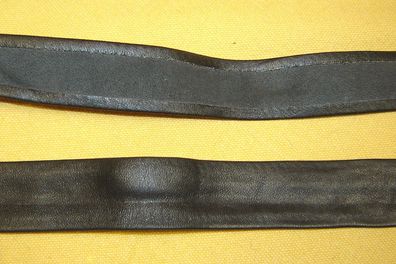 echt Leder Band schwarz mit Kante 3cm breit je 1 Meter Lederband