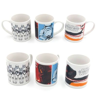 Star Wars Tasse - 3 Motive (Finn/ Kylo Ren/ Stormtrooper) - Keramik Kaffeetasse Tee