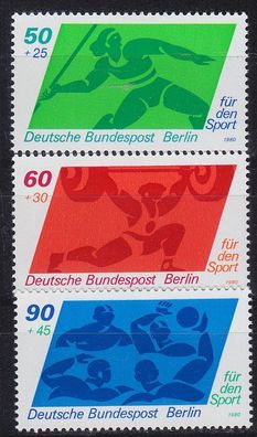 Germany BERLIN [1980] MiNr 0621-23 ( * */ mnh ) Sport