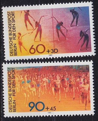 Germany BERLIN [1981] MiNr 0645-46 ( * */ mnh ) Sport