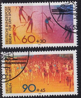 Germany BERLIN [1981] MiNr 0645-46 ( O/ used ) Sport