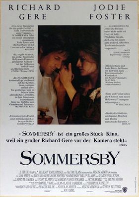 Sommersby -Orig Kinoplakat A1- Pressestimmen- Jodie Foster, Richard Gere - Filmposter