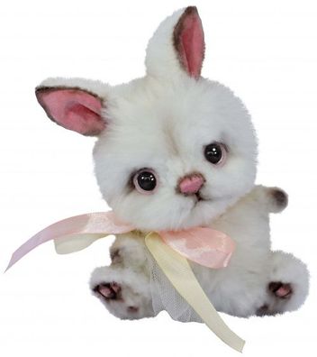 Gefülltes Kaninchen Jule junior 15 cm Plüsch weiß/ rosa