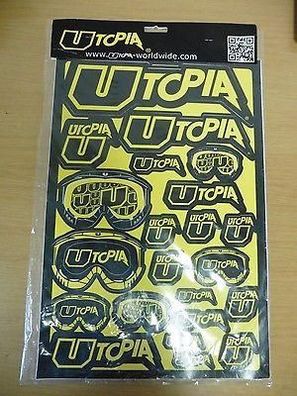 Aufkleber Dekor Sticker Emblem Utopia passt an Suzuki Rm Rmz sw-gelb