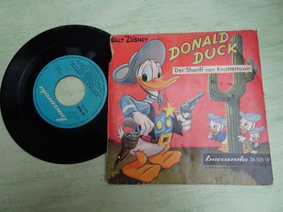 7" Single baccarola 26505W Walt Disney Donald Duck Der Sheriff von Knattertown