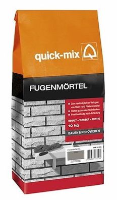 Quick-Mix Fugenmörtel, grau 10 kg