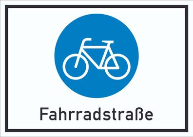 Schild Fahrradstraße Symbol