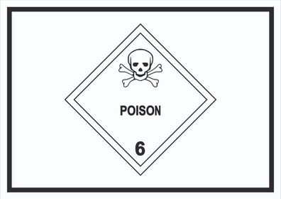 Schild Giftige Stoffe Symbol Poison Totenkopf