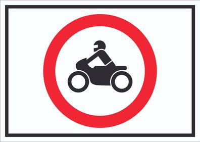Schild Verbot Krafträder Symbol