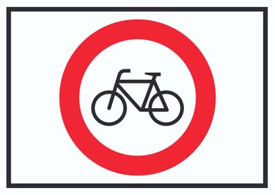 Radfahren verboten Symbol Schild