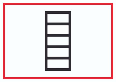Schild Aufstellfläche tragbare Leiter Symbol