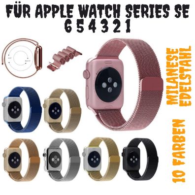 Ersatzarmband Milanese Edelstahl für Apple Watch SE 6 5 4 3 2 1 Armband 10 Farben Neu