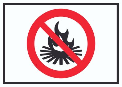 Lagerfeuer verboten Symbol Schild