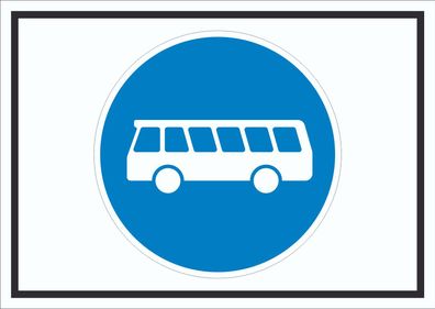 Schild Busfahrstreifen Symbol