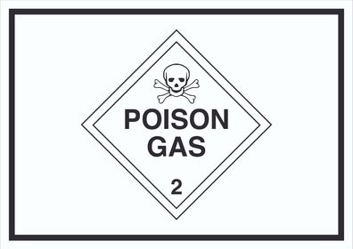 Schild Giftige Gase Symbol Poison Gas Totenkopf