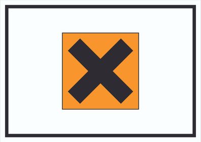 Schild Gefahrensymbol Gesundheitsschädlich Symbol Kreuz