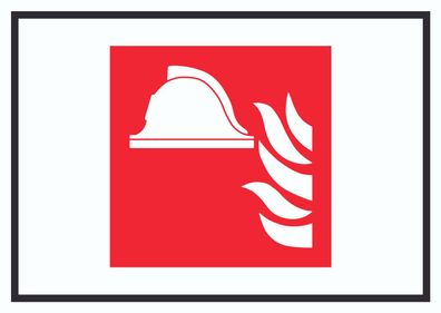 Mittel und Geräte zur Brandbekämpfung Symbol Schild