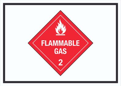 Schild Entzündliche Gase Symbol Flammable Gas Flamme