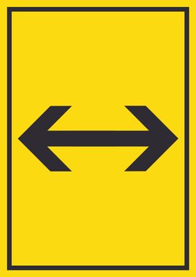 Richtungspfeil rechts links Schild hochkant schwarz gelb Pfeil