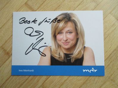 MDR Moderatorin Ines Meinhardt - handsigniertes Autogramm!!!