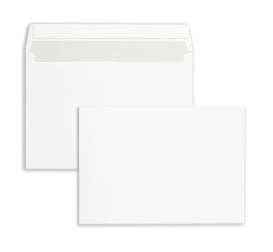 500 Briefumschläge Weiß 162x229 mm (DIN C5) mit Haftklebung