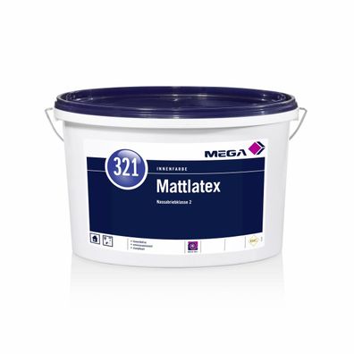 MEGA 321 Mattlatex 12,5 Liter altweiß